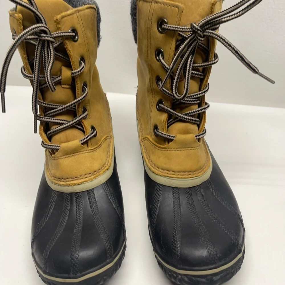SOREL WINTER SNOW BOOTS LEATHER SIZE 10